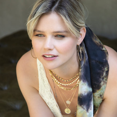 yellow gold sis, and friends<br>shop the look > irreplaceable you <span class='visuallyhidden'>Call or text 323-404-2959 if you need shopping assistance.</span>